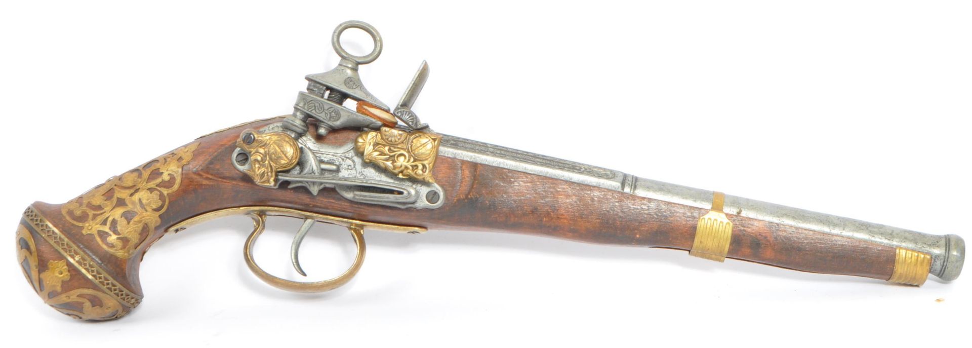 COLLECTION OF SIX REPRODUCTION FLINTLOCK 18TH CENTURY PISTOLS - Image 2 of 9