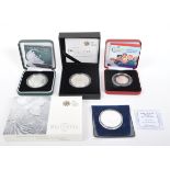 COLLECTION OF UK SILVER BRILLIANT UNCIRCULATED PROOF COINS