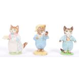 THREE BESWICK BEATRIX POTTER BONE CHINA FIGURES