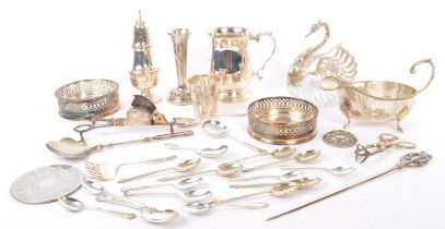 COLLECTION OF 19TH CENTURY & LATER SILVER PLATED ITEMS