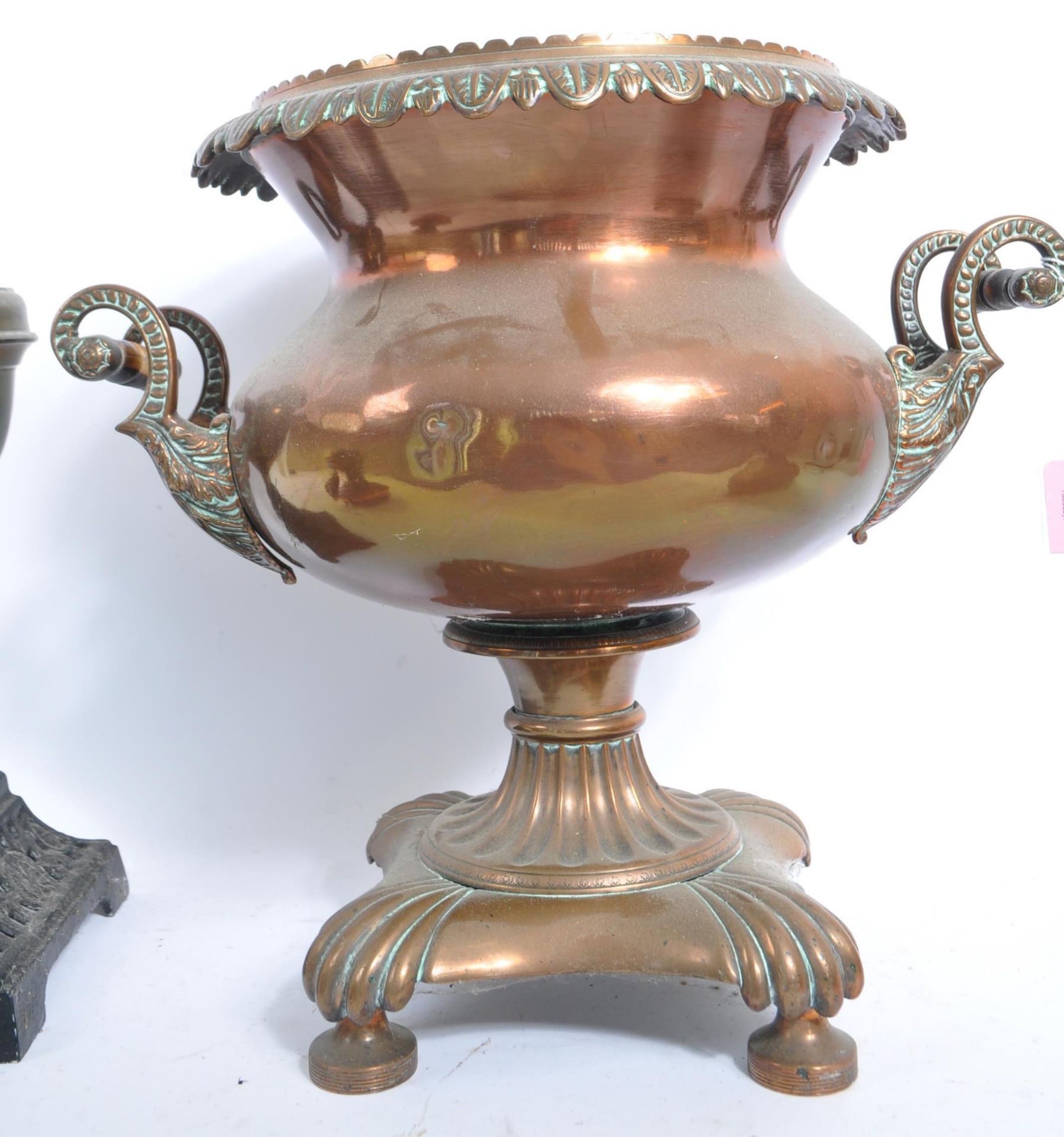 19TH CENTURY VICTORIAN COPPER & BRASS - SAMOVAR - OIL LAMP - Bild 4 aus 8