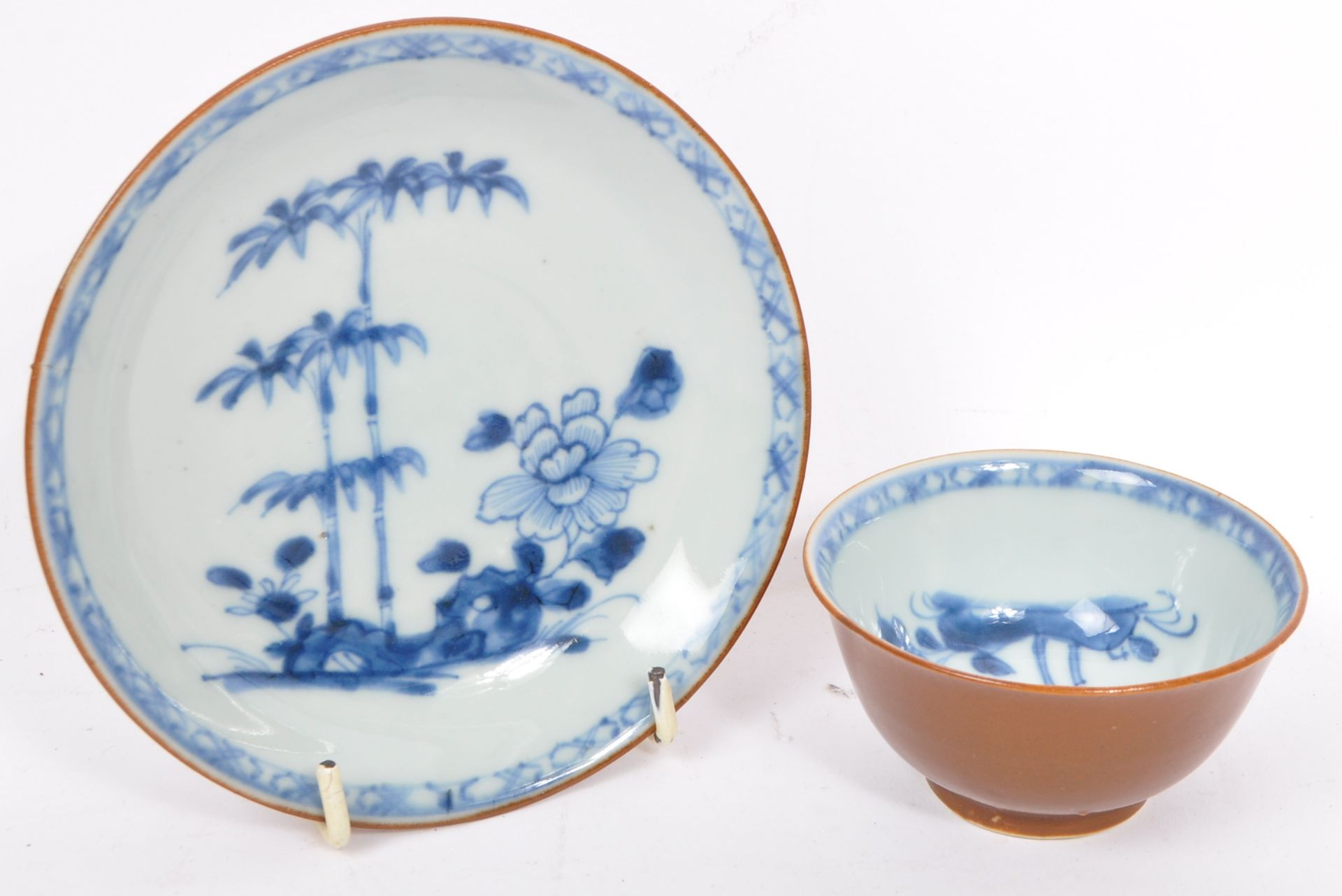 CH'ING DYNASTY NANKING CARGO CHINESE PORCELAIN BOWL & DISH