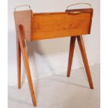 RETRO MID CENTURY TEAK METAMORPHIC SEWING BOX