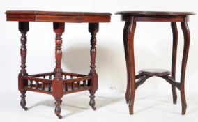 TWO VICTORIAN & EDWARDIAN MAHOGANY SIDE TABLES