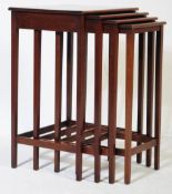 VINTAGE MID 20TH CENTURY MAHOGANY NEST OF FOUR TABLES