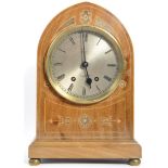 EARLY 20TH CENTURY ARTS & CRAFTS MAHOGANY MANTEL CLOCK