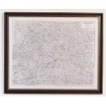 LARGE CONTEMPORARY REPRODUCTION CENTRAL LONDON MAP