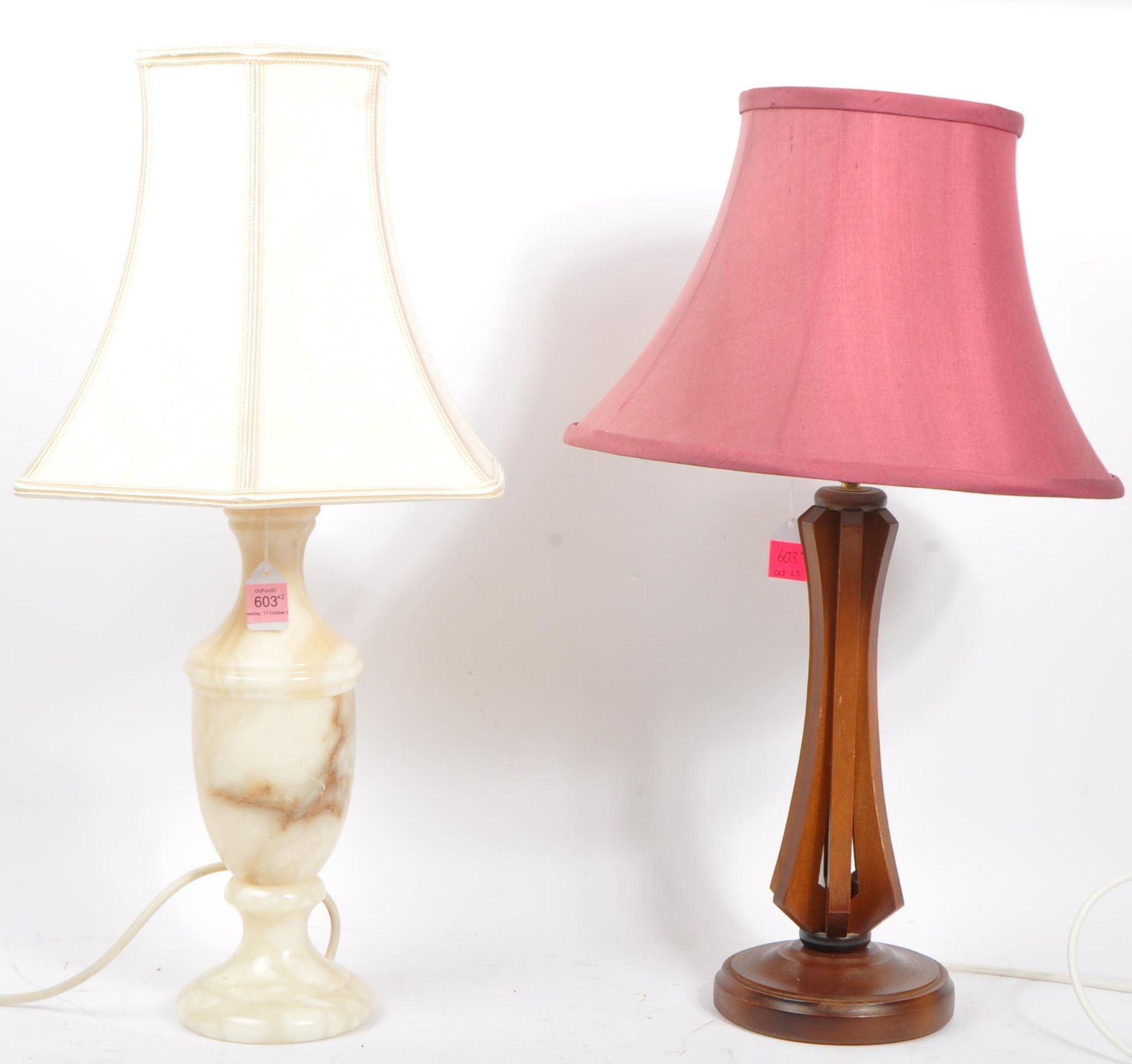 TWO MID CENTURY TABLE LAMPS