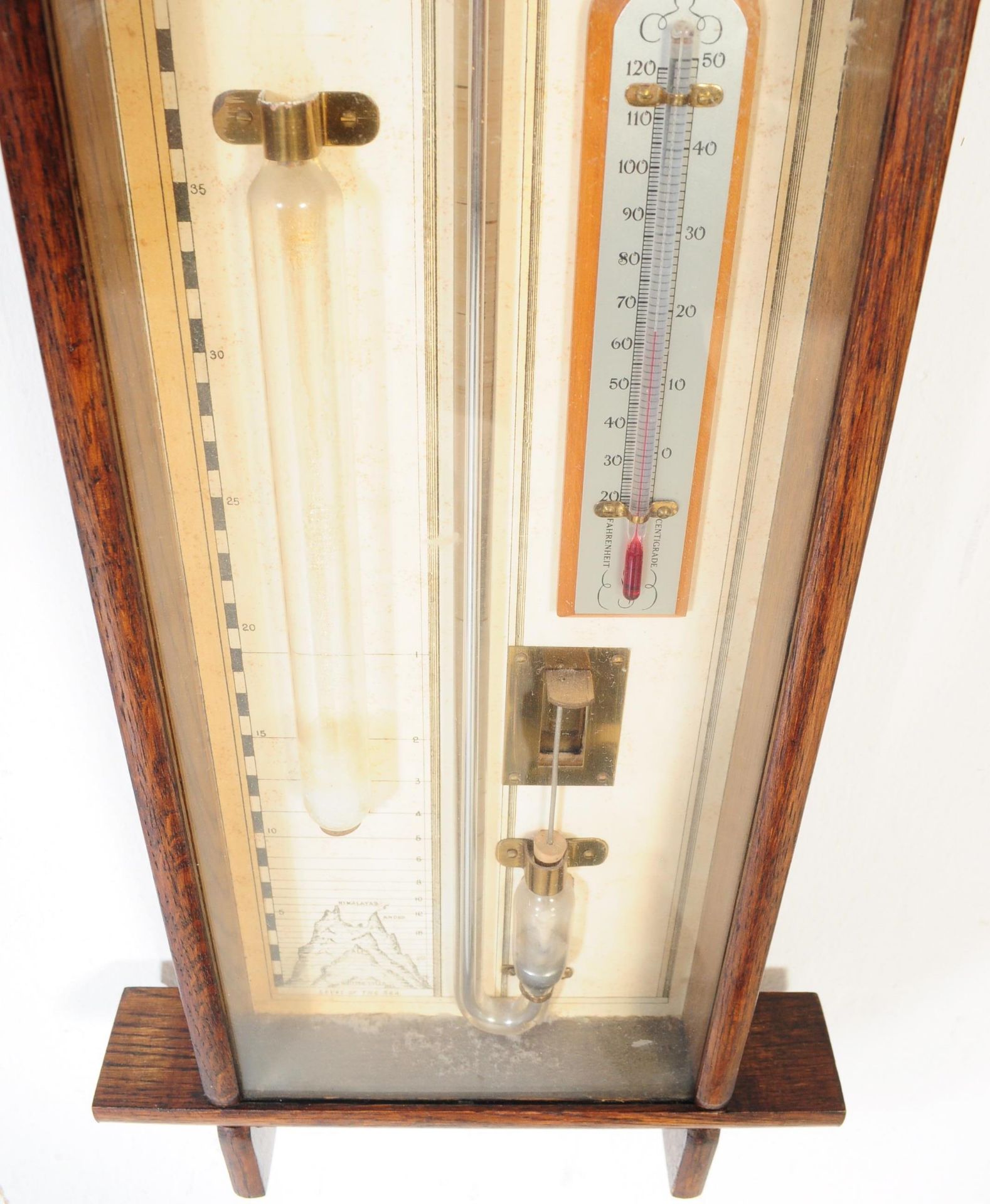 ADMIRAL FITZROY OAK STICK BAROMETER - Image 3 of 6