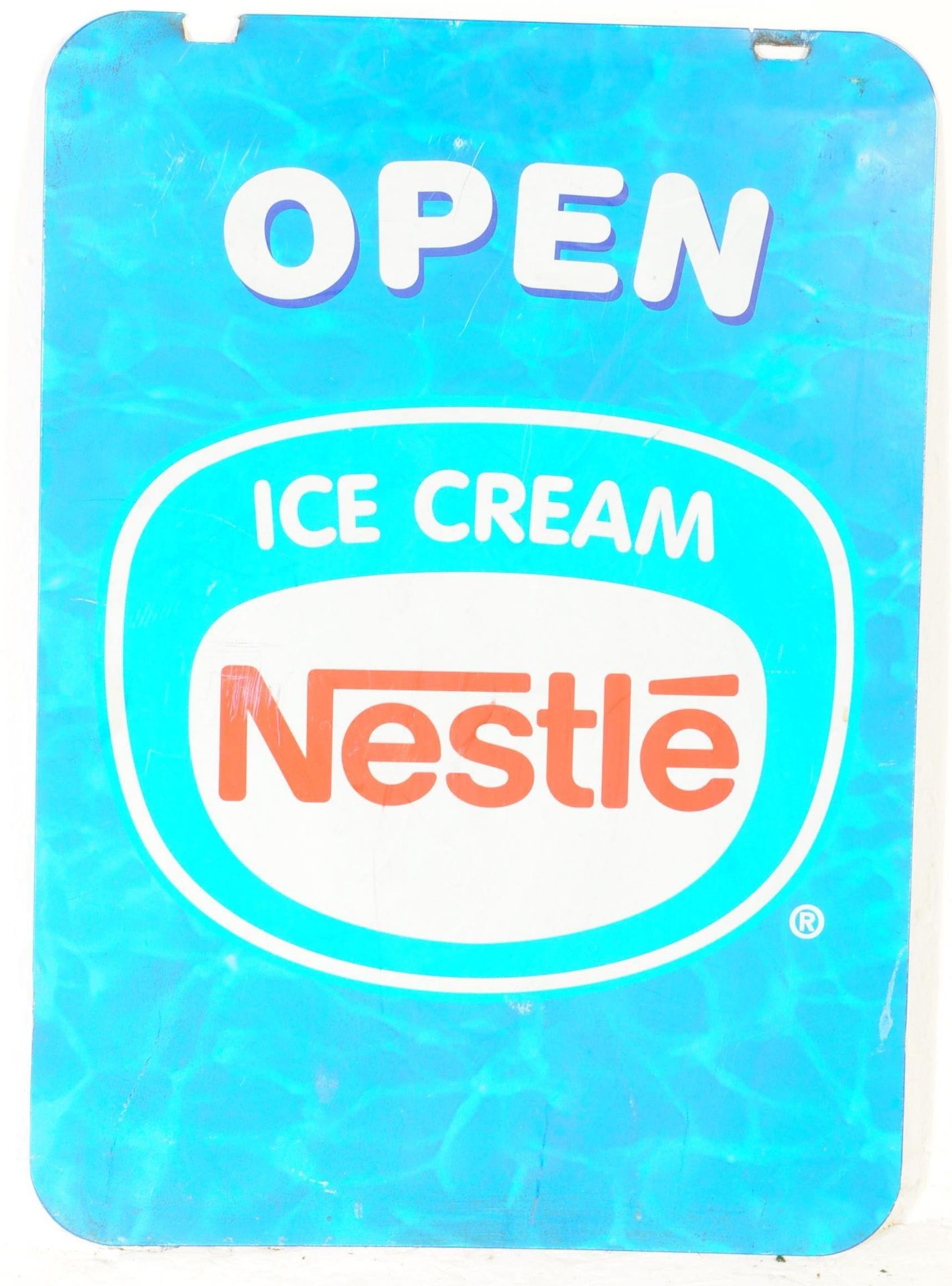 VINTAGE CONTEMPORARY DOUBLE SIDED NESTLE ICE CREAM SIGN - Image 2 of 4