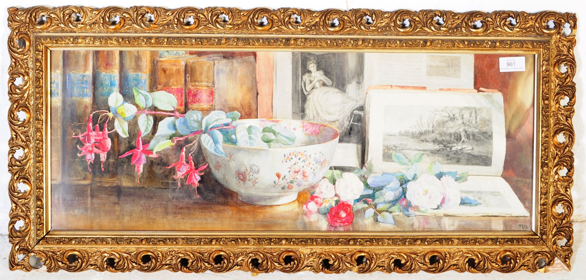 EARLY 20TH CENTURY PATIENCE E BISHOP WATERCOLOR STILL LIFE