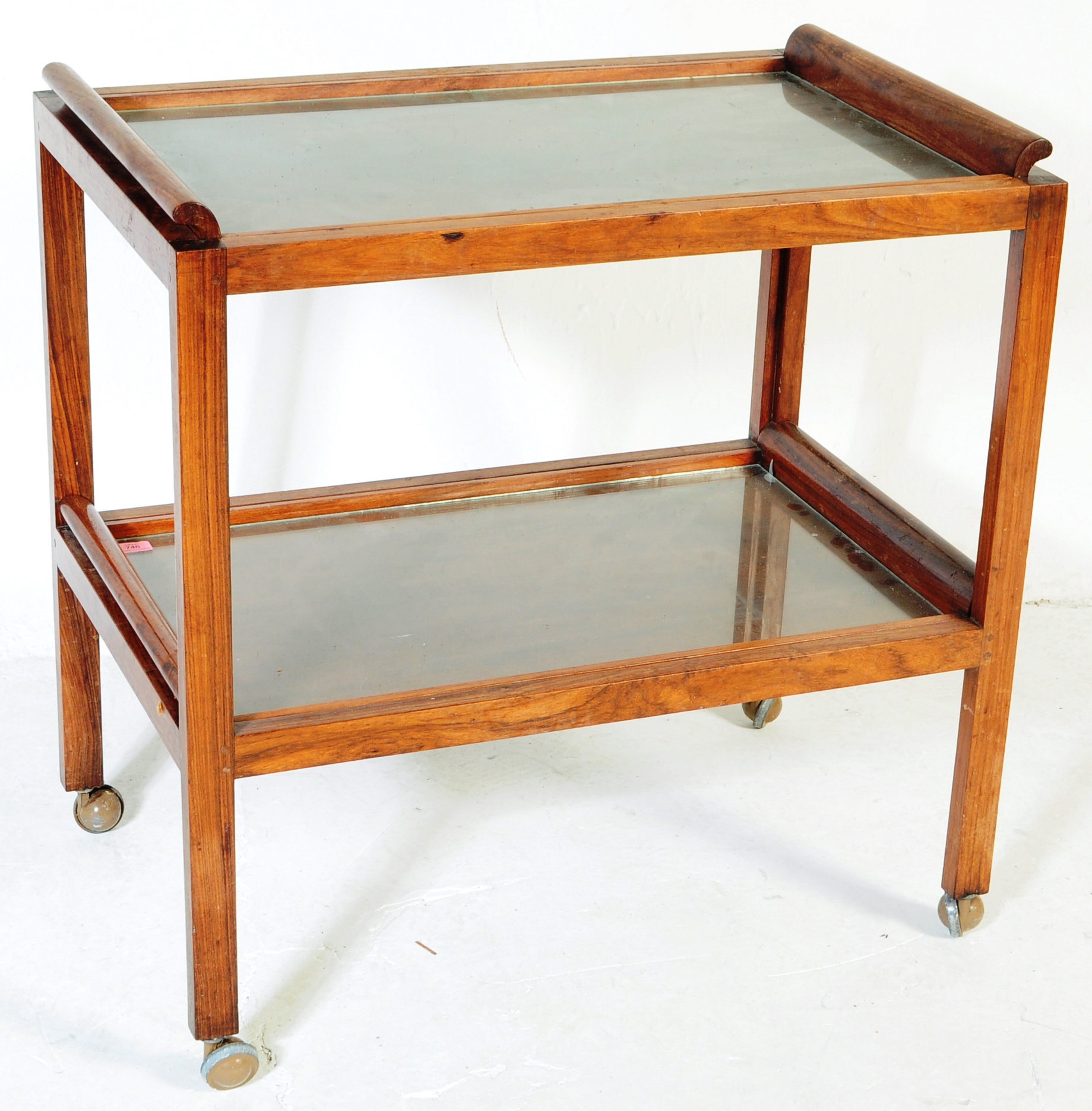 BRITISH MODERN DESIGN - MID CENTURY TEAK WOOD SERVING TROLLEY - Image 2 of 5