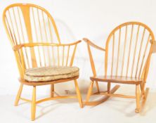 ERCOL CHAIRMAKERS CHAIR WITH ERCOL ROCKING CHAIR