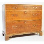 19TH CENTURY GEORGE III OAK BACHELORS CHEST OF DRAWERS