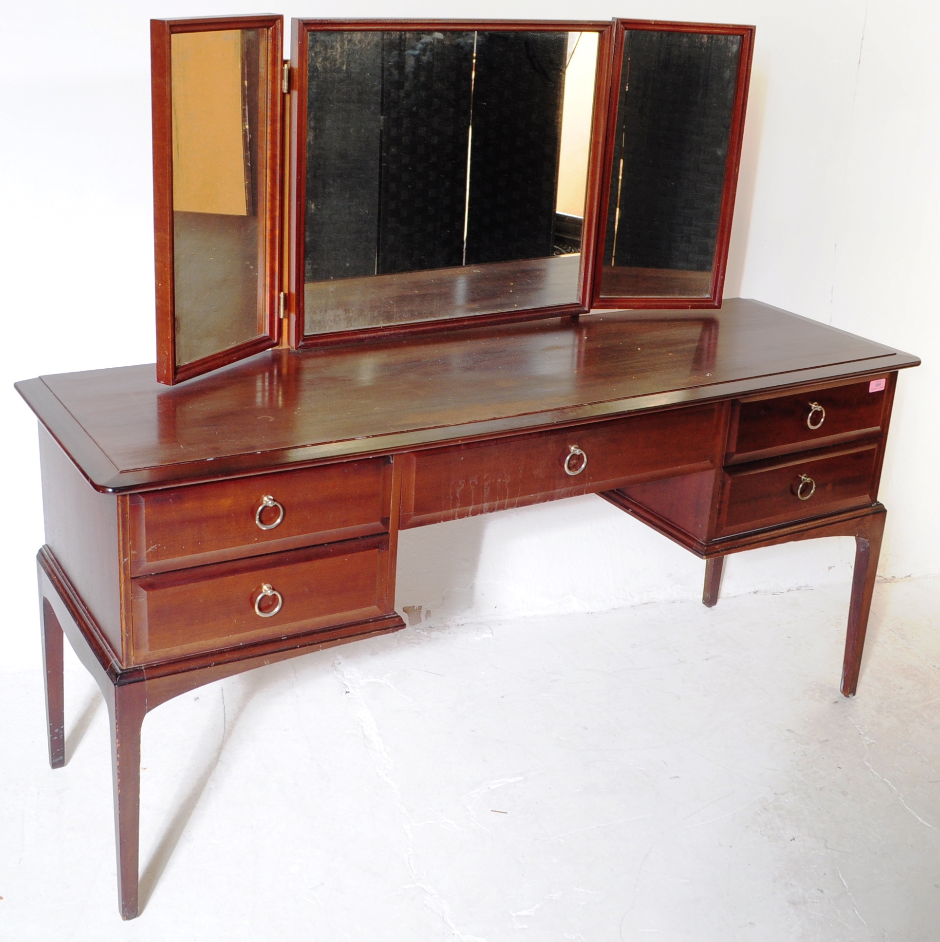 1980'S STAG MINSTREL CHERRY WOOD DRESSING TABLE - Image 2 of 10