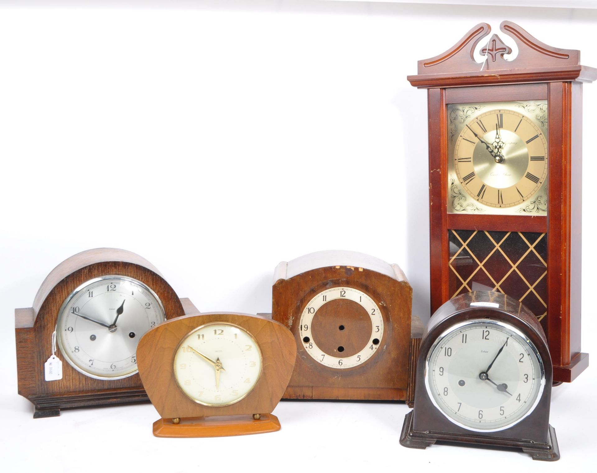 ASSORTMENT OF CLOCKS - MANTEL - ENFIELD - LONDON CLOCK CO