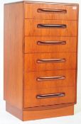 MID CENTURY GPLAN FRESCO TEAK PEDESTAL CHEST OF DRAWERS