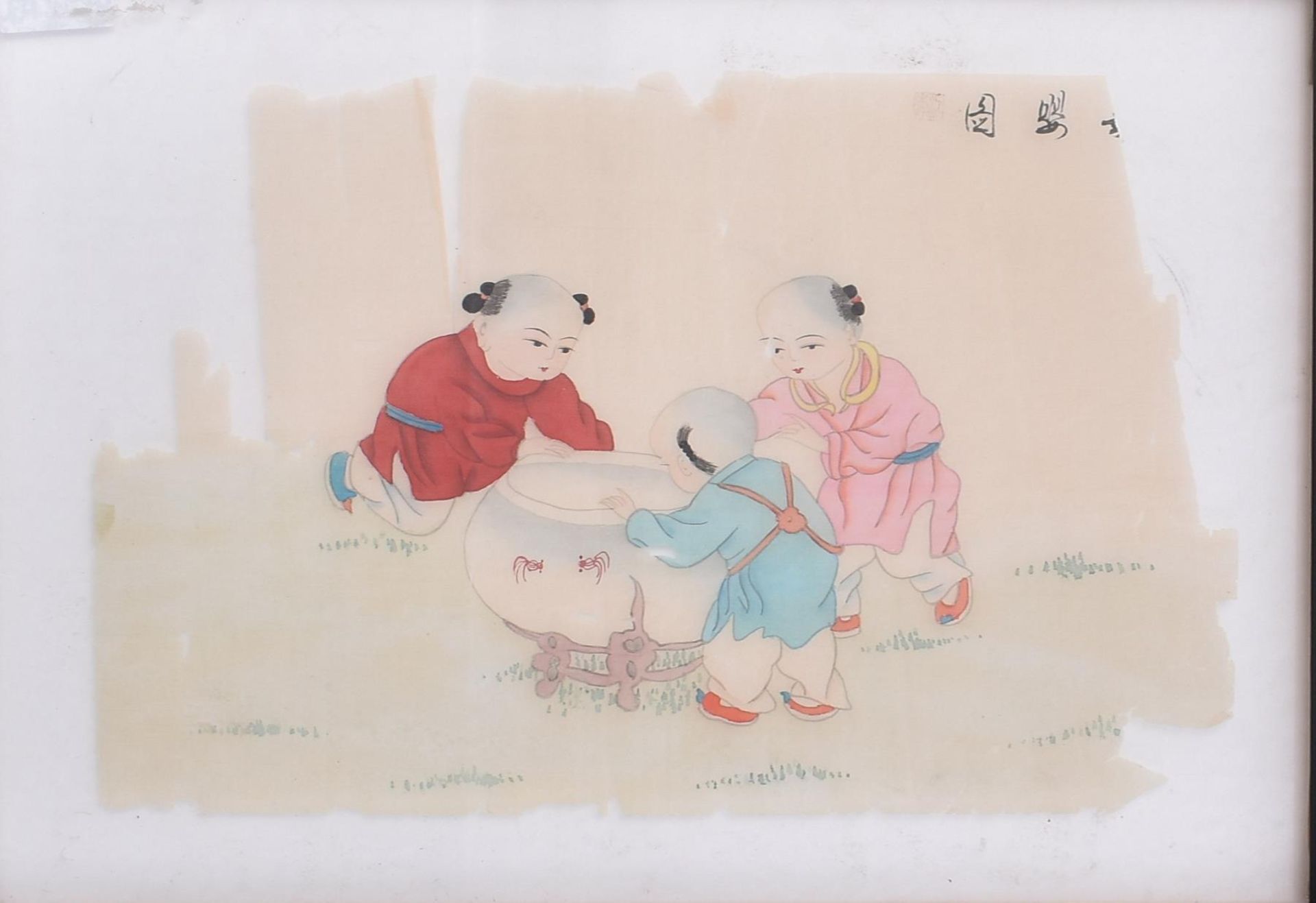 THREE 19TH CENTURY CHINESE RICE PAPER PAINTINGS - Bild 4 aus 8