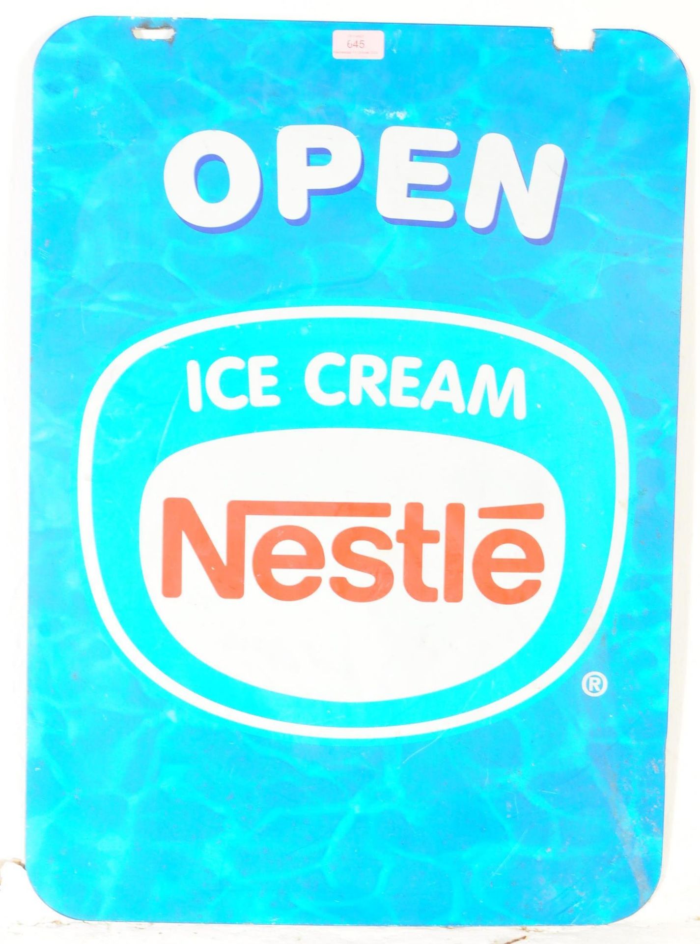 VINTAGE CONTEMPORARY DOUBLE SIDED NESTLE ICE CREAM SIGN