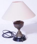 EARLY 20TH CENTURY CONVERTED BRASS OIL LAMP LIGHT