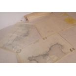 VINTAGE COLLECTION OF LARGE SCALE ADMIRALTY SURVEYS MAPS