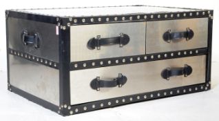 CONTEMPORARY AVIATION STYLE CHEST OF DRAWERS