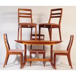 RETRO NATHAN FURNITURE DINING TABLE WITH DANISH STYLE CHAIRS