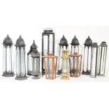 LARGE COLLECTION OF 20TH CENTURY GLASS LANTERNS