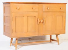 MID CENTURY 1950S ERCOL BLOND BEECH & ELM SIDEBOARD