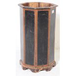 EARLY 20TH CENTURY HEXAGONAL PAINTED STICK STAND