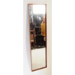 BRITISH MODERN DESIGN - MID CENTURY TEAK RECTANGULAR MIRROR