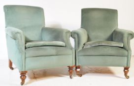 PAIR OF VINTAGE 20TH CENTURY EASY LOUNGE ARMCHAIRS