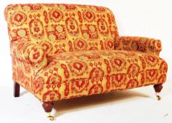 SCROLL ARM TWO SEATER ABSTRACT FLORAL SOFA BY MULTIYORK