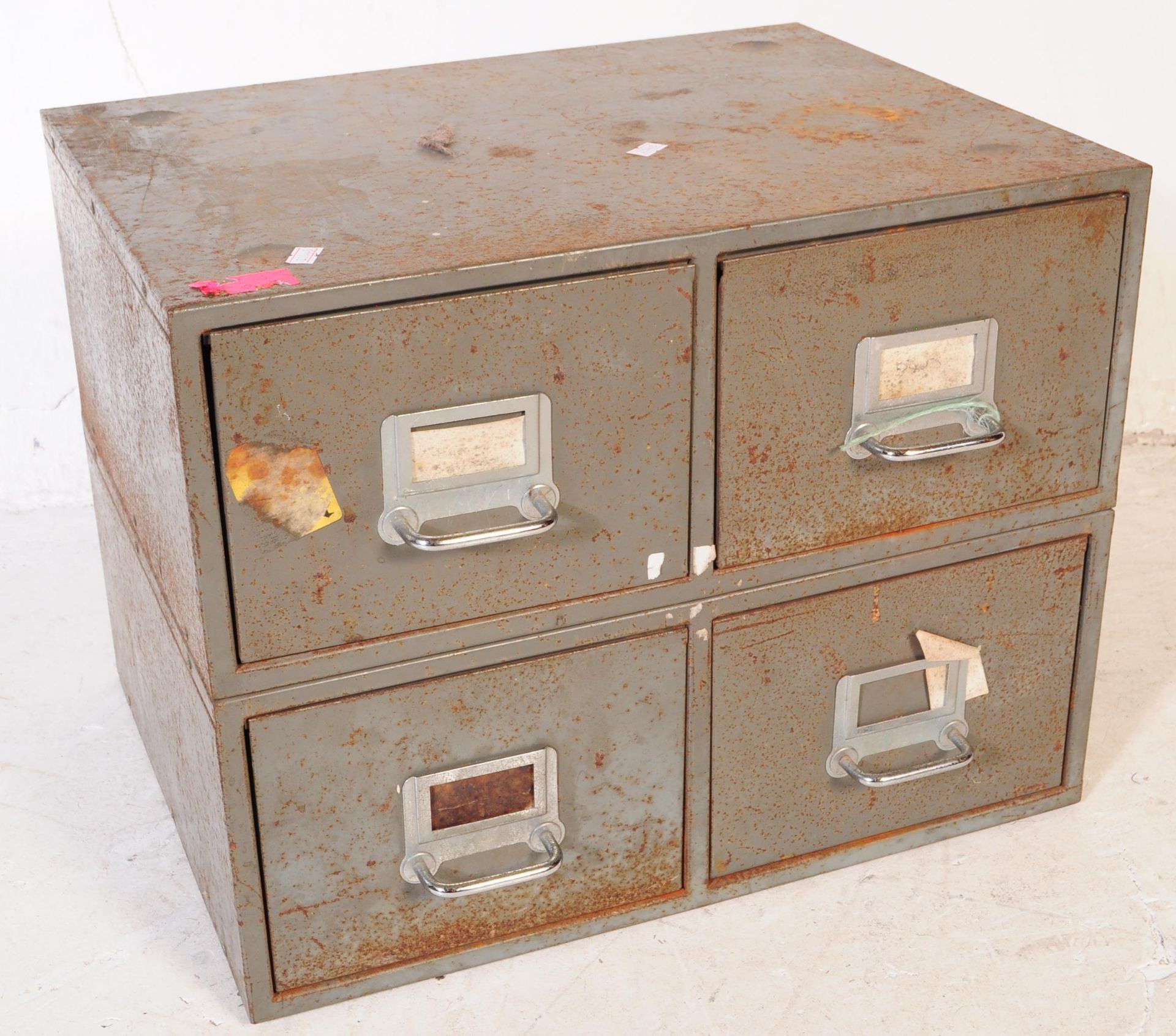 COLLECTION OF INDUSTRIAL 20TH CENTURY METAL FILING CABINETS - Image 2 of 4