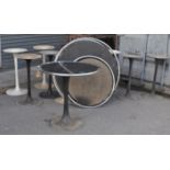 COLLECTION OF ARKANA STYLE INDUSTRIAL TULIP TABLES BASES