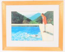 DAVID HOCKNEY POOL WITH TWO FIGURES PAINTING PRINT