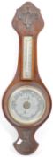 EARLY 20TH CENYURY OAK CASED WALL ANEROID BAROMETER