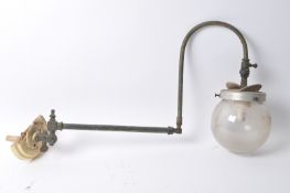 EARLY 20TH CENTURY FRENCH VERITAS GLASS LIGHT FIXTURE