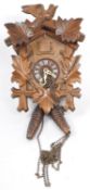 LOTSCHER - SWISS MADE CARVED WOOD CUCKOO CLOCK