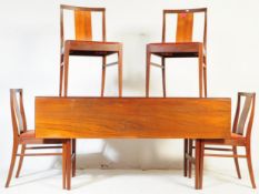 MID CENTURY DROP LEAF DINING TABLE WITH FOUR CHAIRS
