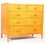 BRITISH MODERN DESIGN - MID CENTURY OAK CHEST OF DRAWERS