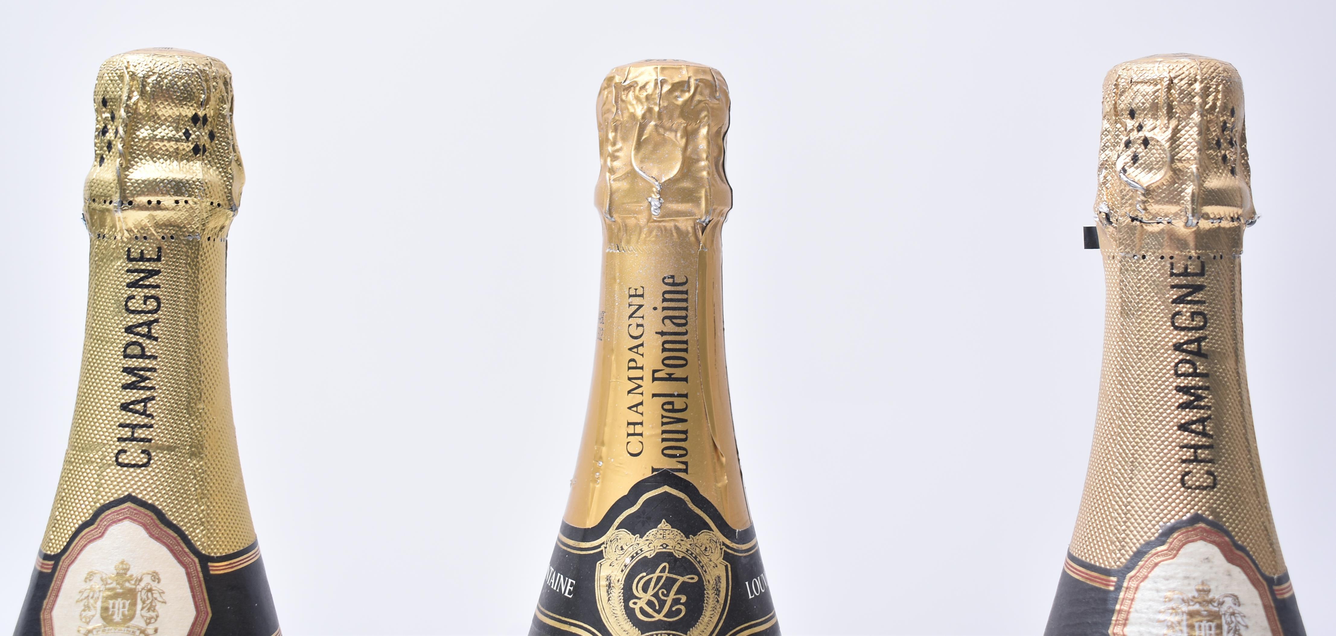 THREE LOUVEL FONTAINE BRUT CHAMPAGNE BOTTLE - Image 2 of 3