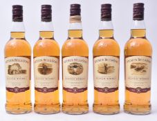 FIVE ARTHUR BELL & SONS 8 YEARS OLD FINEST SCOTCH WHISKY BOTTLES