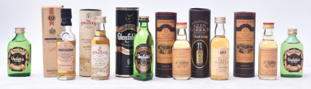 EIGHT VINTAGE SINGLE & PURE MALT SCOTCH MINIATURE WHISKIES