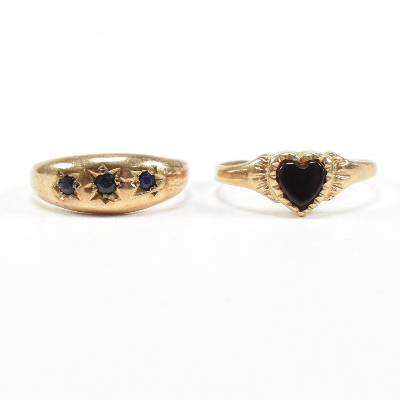 VINTAGE HALLMARKED 9CT GOLD GEM SET RINGS - Image 2 of 9