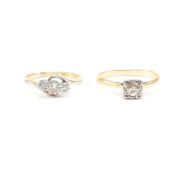 TWO 18CT GOLD & DIAMOND RINGS