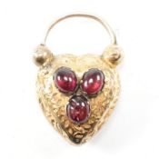 VICTORIAN GOLD & GARNET PADLOCK LOCKET