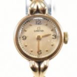 9CT GOLD OMEGA LADIES DRESS WATCH