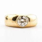 HALLMARKED 14CT GOLD & DIAMOND SOLITAIRE RING