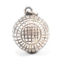 VICTORIAN SILVER GOLF CLUB LOCKET PENDANT CHARM